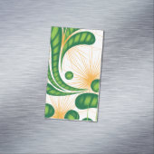 木を描いた芸術的緑と金ゴールド マグネット名刺 (インサイチュ)