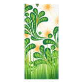 木を描いた芸術的緑と金ゴールド ラックカード (裏面)