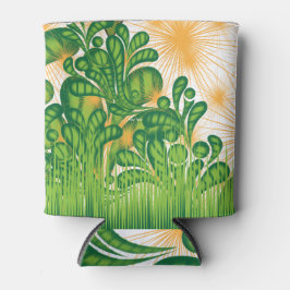 木を描いた芸術的緑と金ゴールド 缶クーラー