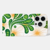 木を描いた芸術的緑と金ゴールド Case-Mate iPhoneケース (裏面 (横))