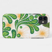 木を描いた芸術的緑と金ゴールド Case-Mate iPhoneケース (裏面(横))