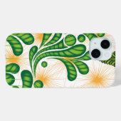 木を描いた芸術的緑と金ゴールド Case-Mate iPhoneケース (裏面 (横))