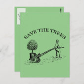 木を救おう ヴィンテージ イラスト ポストカード 2 (正面/裏面)