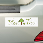 木を植えて下さい バンパーステッカー (車上)