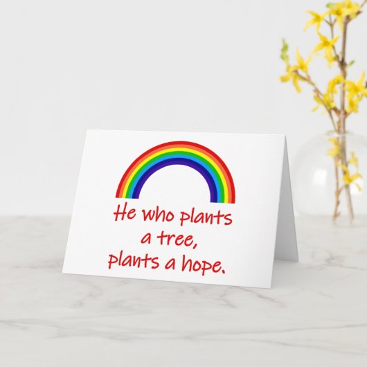 木を植える人 カード (黄色い花)