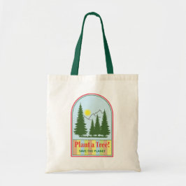 木を植える、森を守る、地球の日クール トートバッグ
