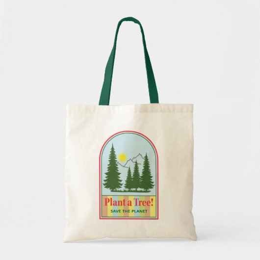 木を植える、森を守る、地球の日クール トートバッグ (正面)