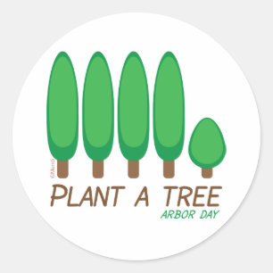 木を植える – Arbor Day ラウンドシール