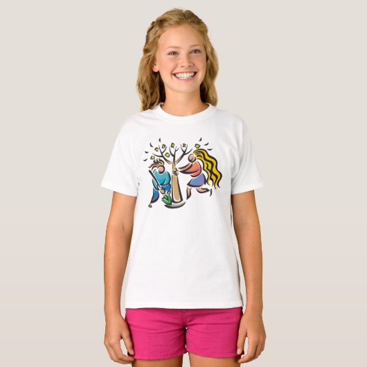 木を植える Tシャツ (正面フル)