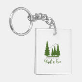 木を植え、森を守り、木を支えるクール キーホルダー (正面左)