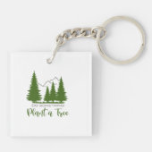 木を植え、森を守り、木を支えるクール キーホルダー (裏面)