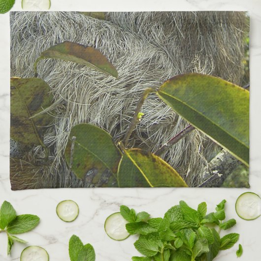 木を磨く キッチンタオル (折り畳み)