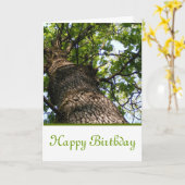 木を調べる眺めのハッピーバースデー カード (黄色い花)