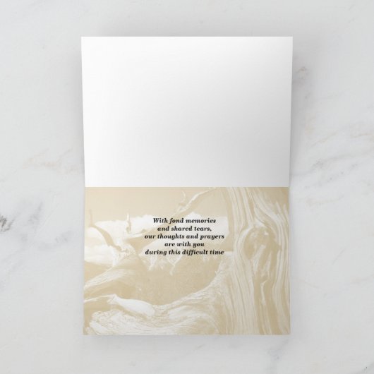 木を通した悔やみや弔慰Mt.チャールストンを使って カード (内部)