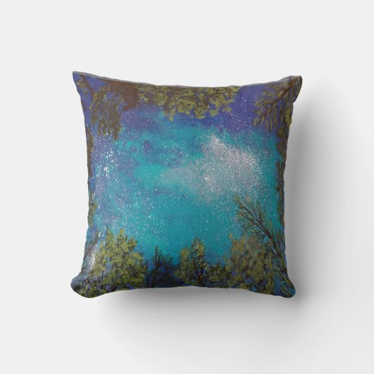 木を通した星-枕 クッション (正面)