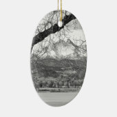 木を通した眺めはピークBW憧れます セラミックオーナメント (右)