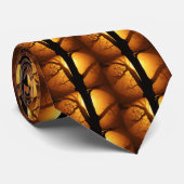 木を通して輝く秋の月 ネクタイ (ロール)