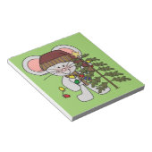 木を飾っているクリスマスのマウス ノートパッド (アングル)