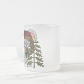 木を飾っているクリスマスのマウス フロストグラスマグカップ (正面左)