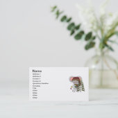 木を飾っているクリスマスのマウス 名刺 (スタンド正面)