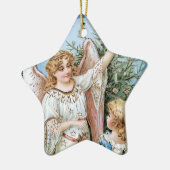 木を飾る天使 セラミックオーナメント (左)