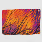 木アートの枝 ゴルフタオル (横)