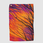 木アートの枝 ゴルフタオル (正面)