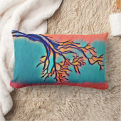 木アート枕 ランバークッション (ブランケット)