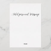 木エレガントのカスタムクリスマス 箔シーズンカード (裏面)