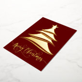 木エレガントのカスタムクリスマス 箔シーズンカード (回転した状態)