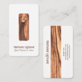 木エレガントミニマル製スタイルインテリア設計者 名刺 (正面/裏面)