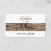 木エレガントミニマル製スタイルインテリア設計者 名刺 (裏面)