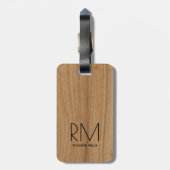 木エレガントモダン様モノグラム ラゲッジタグ (裏面縦)