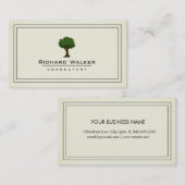 木エレガント庭の芝生のロ気にゴの横緑色 名刺 (正面/裏面)