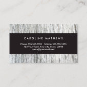 木エレガント目モダン個人プロフィール 名刺 (裏面)