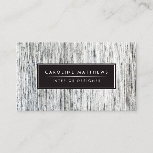 木エレガント目モダン個人プロフィール 名刺 (正面)