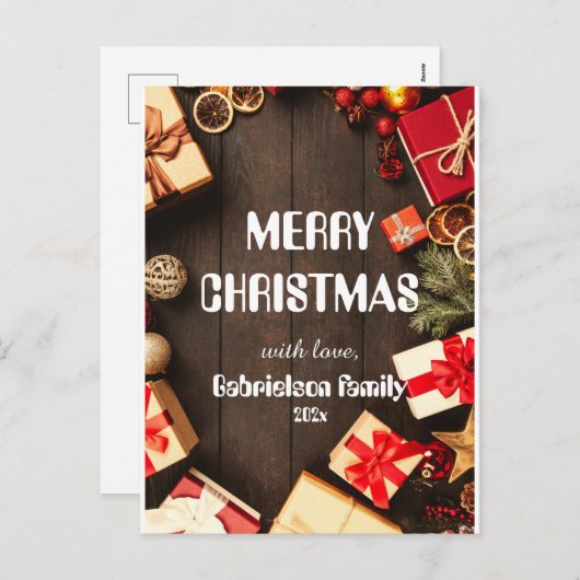 木エレガント科クリスカスタマイズマ シーズンポストカード (正面/裏面)