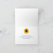 木エレガント素朴ひまわりサンキューカード シーズンカード (内部)