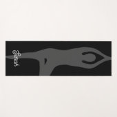 木カスタム形のシルエットを持つ黒ヨガマット ヨガマット (正面(横))