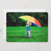 木カラフルかわいい鳥キッド誕生日パーティー招待状 招待状 (裏面)