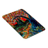 木カラフルと川絵画の マグネット (右側)