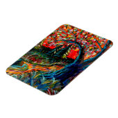 木カラフルと川絵画の マグネット (左側)