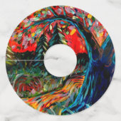 木カラフルと川絵画の ワイングラスタグ (裏面)