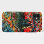 木カラフルと川絵画の Case-Mate iPhoneケース (裏面(横))
