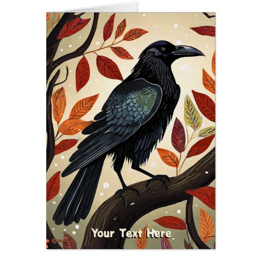 木カラフルに刺された烏 (正面)