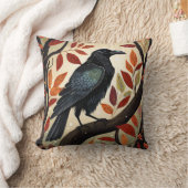 木カラフルに刺された烏 クッション (ブランケット)