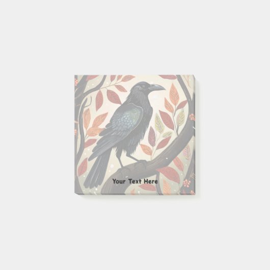 木カラフルに刺された烏 ポストイット (正面)