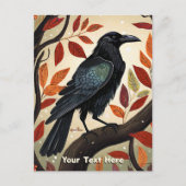 木カラフルに刺された烏 ポストカード (正面)