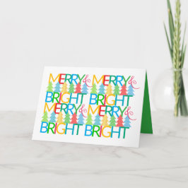 木カラフルのクリスマスカード シーズンカード