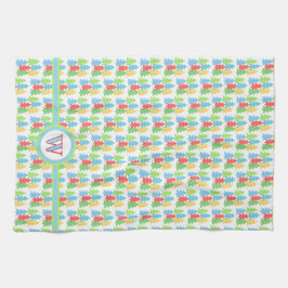 木カラフルのクリスマス用キッチンタオル キッチンタオル